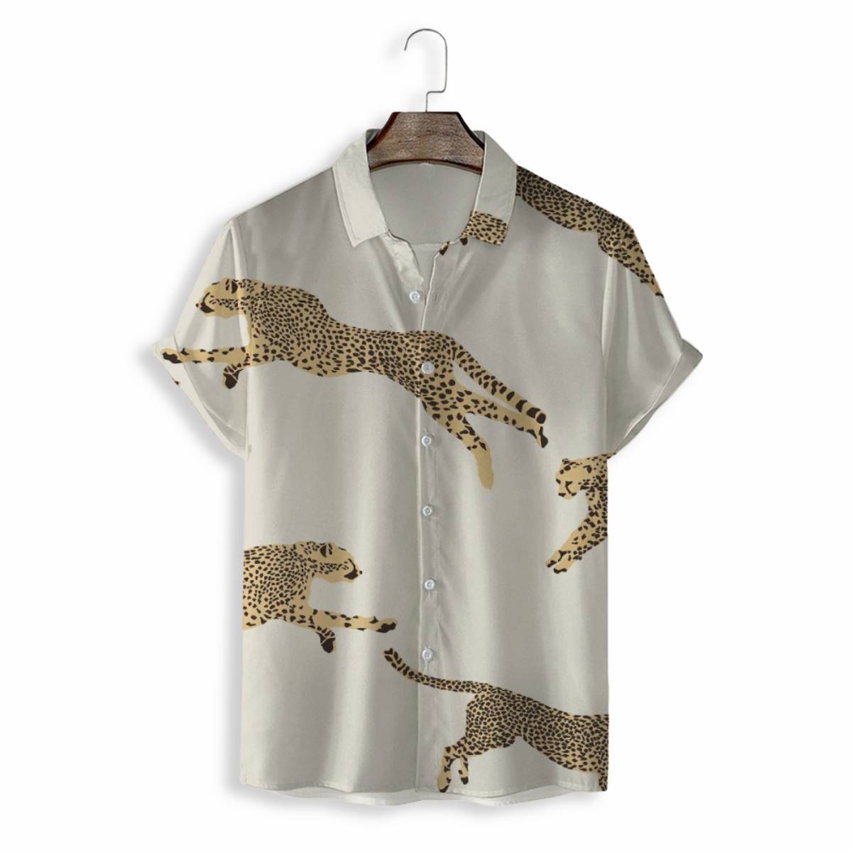 MEN SHIRTS CASUAL SHORT SLEEVE WITH PRINT