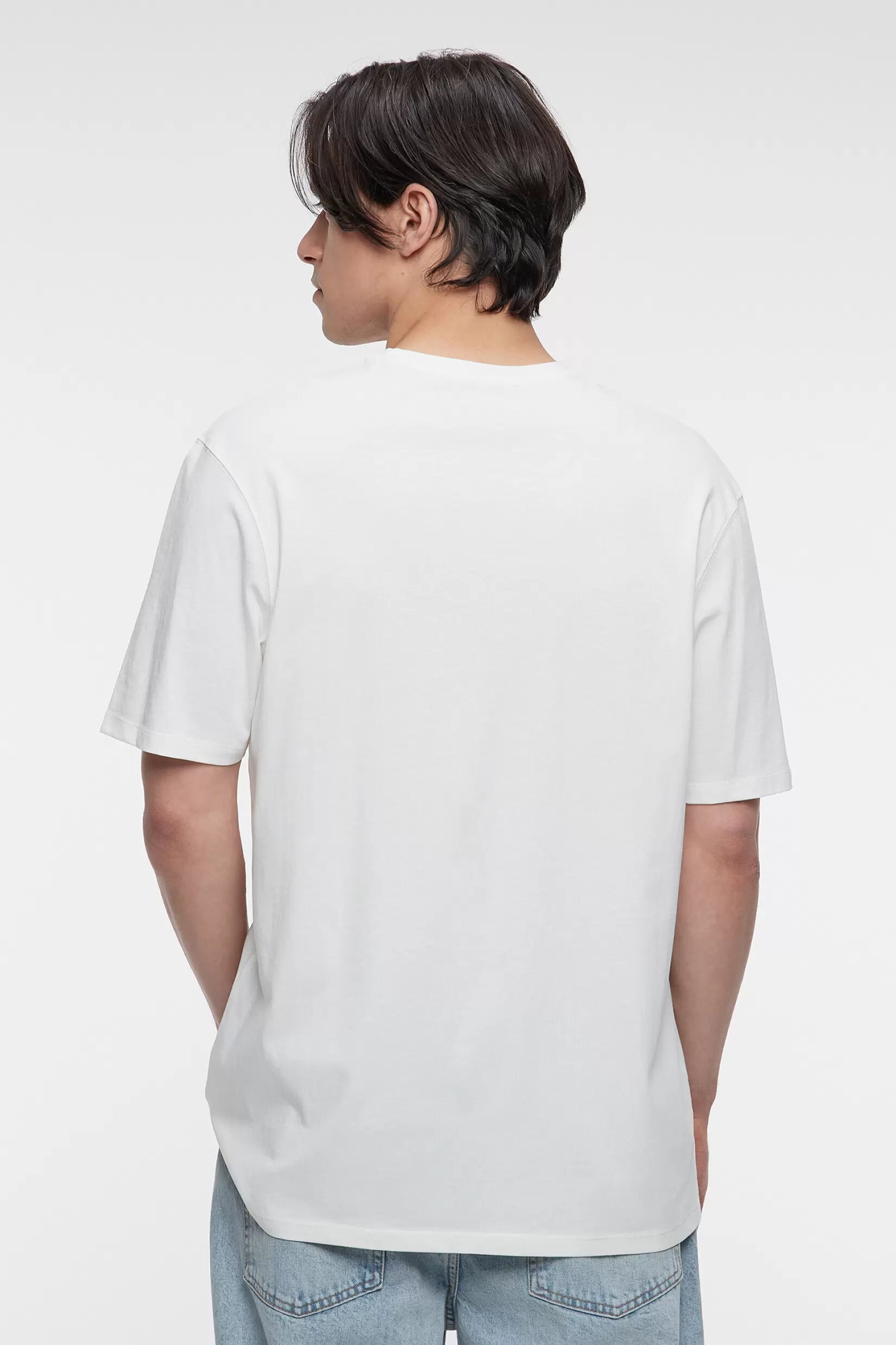 MEN BLANK ROUND NECK WHITE SOLID TEE