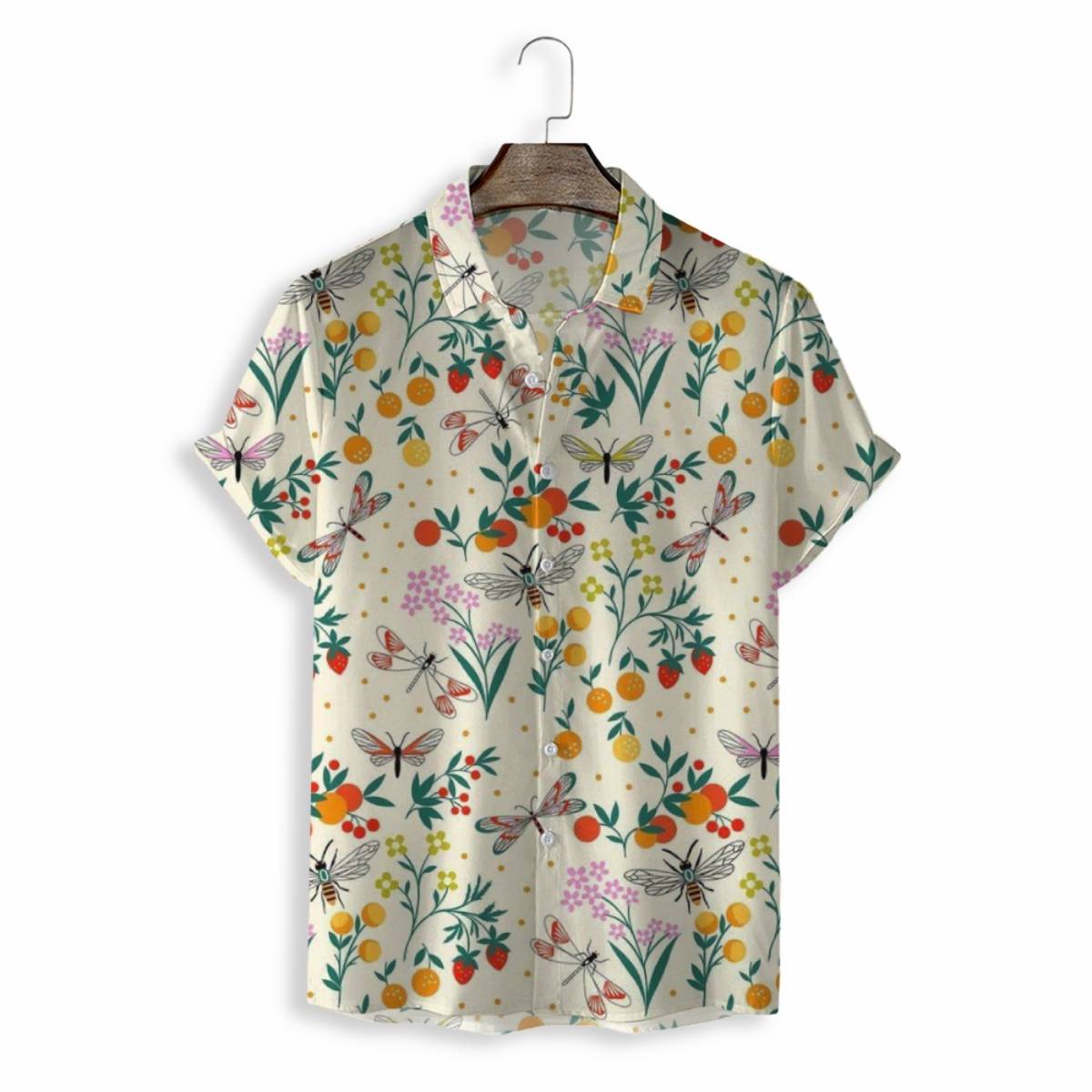 MEN SHIRTS CASUAL SHORT SLEEVE WITH PRINT