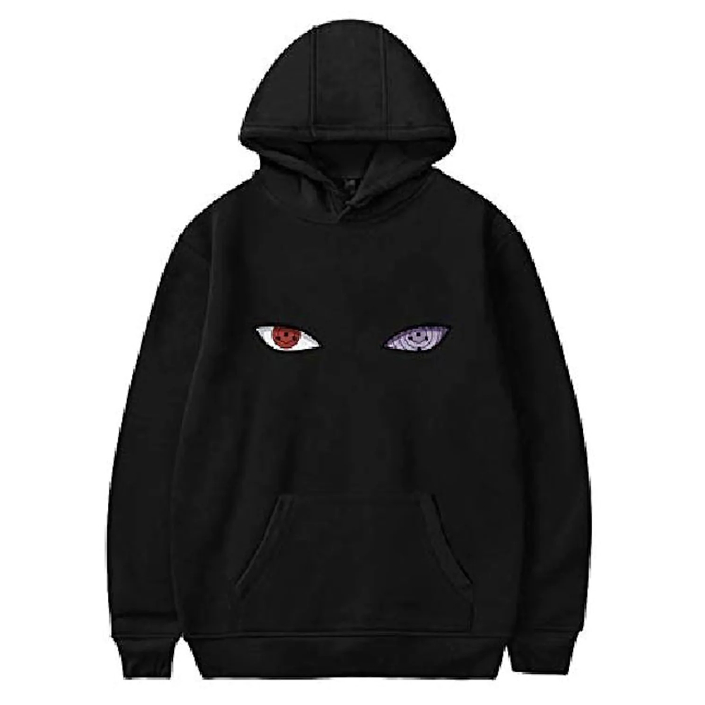 Graphic Printed Hoodies with Eyes Print