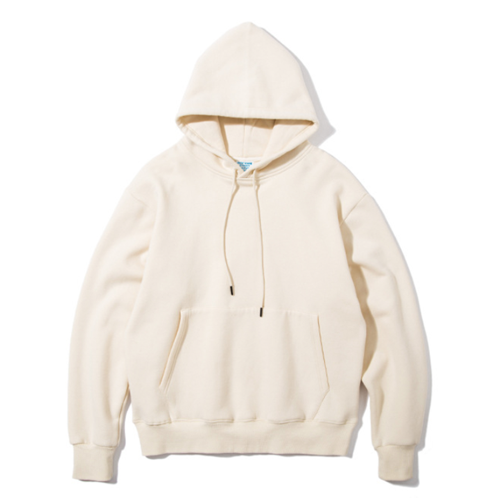 MEN All Season Overhead Regular Fit ROUND NECK Hoodie in Beige