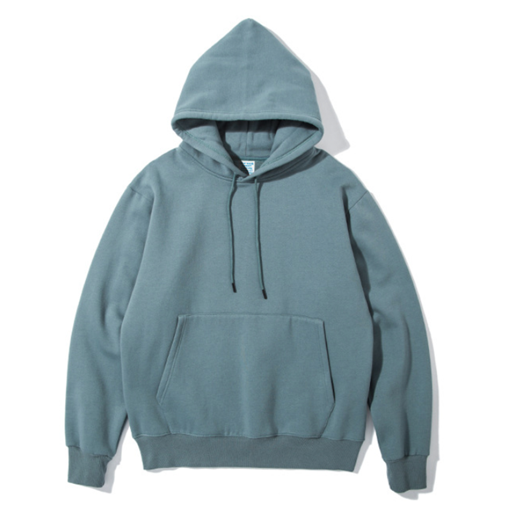 MEN All Season Overhead Regular Fit ROUND NECK Hoodie in Blue