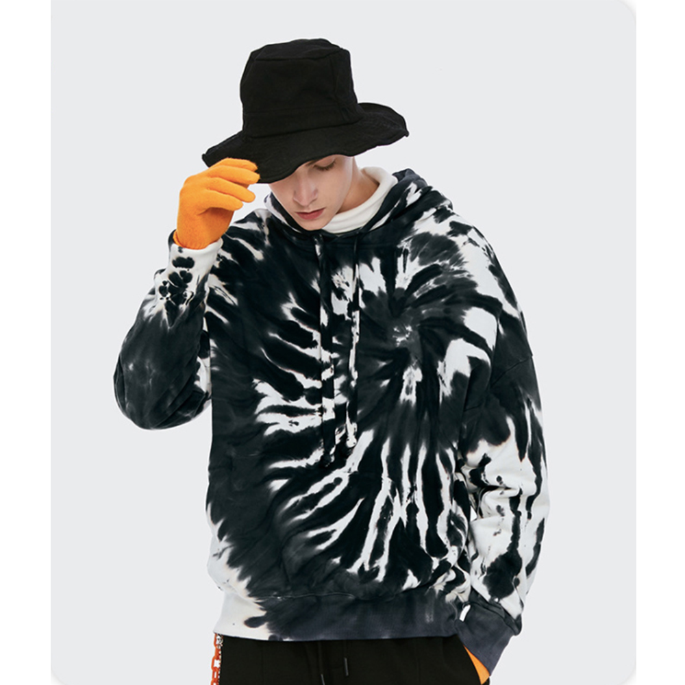 All Season Black Tie Dye Hoodie