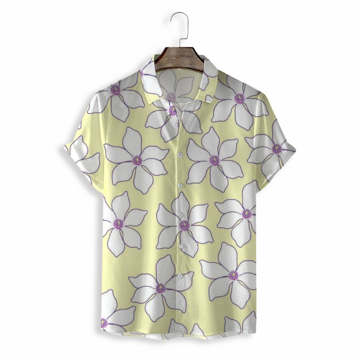 MEN SHIRTS CASUAL SHORT SLEEVE WITH PRINT