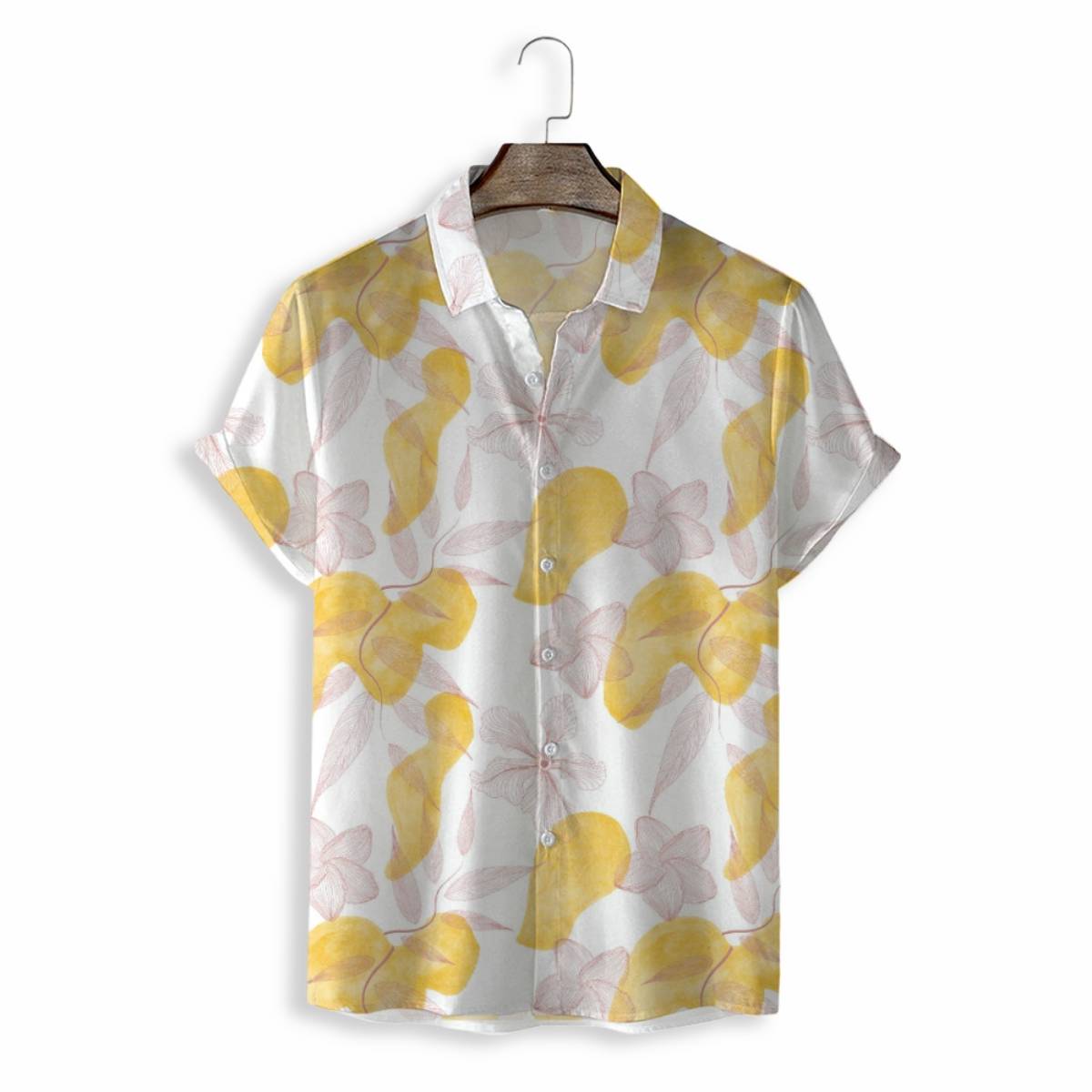 MEN SHIRTS CASUAL SHORT SLEEVE WITH PRINT