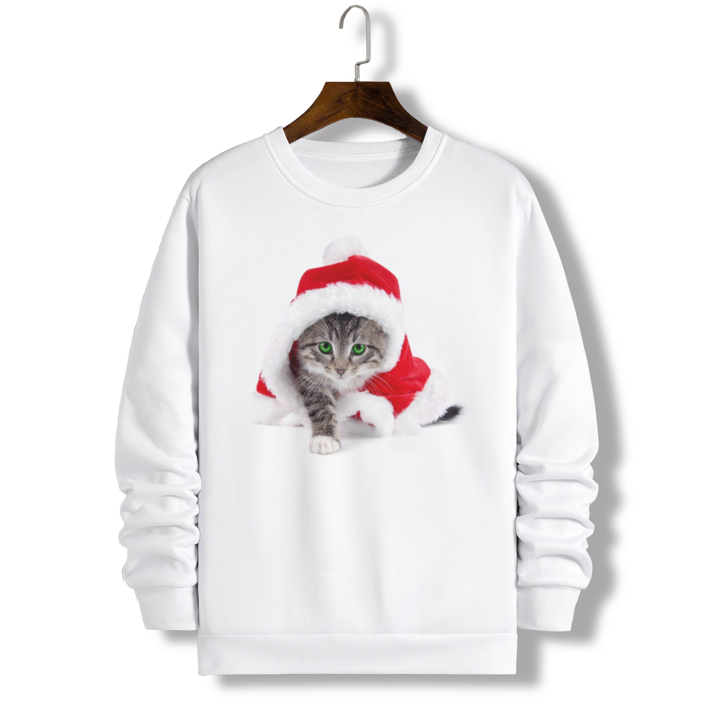 GRAPHIC PRINTED SWEATSHIRT WITH CHRISTMAS PRINT