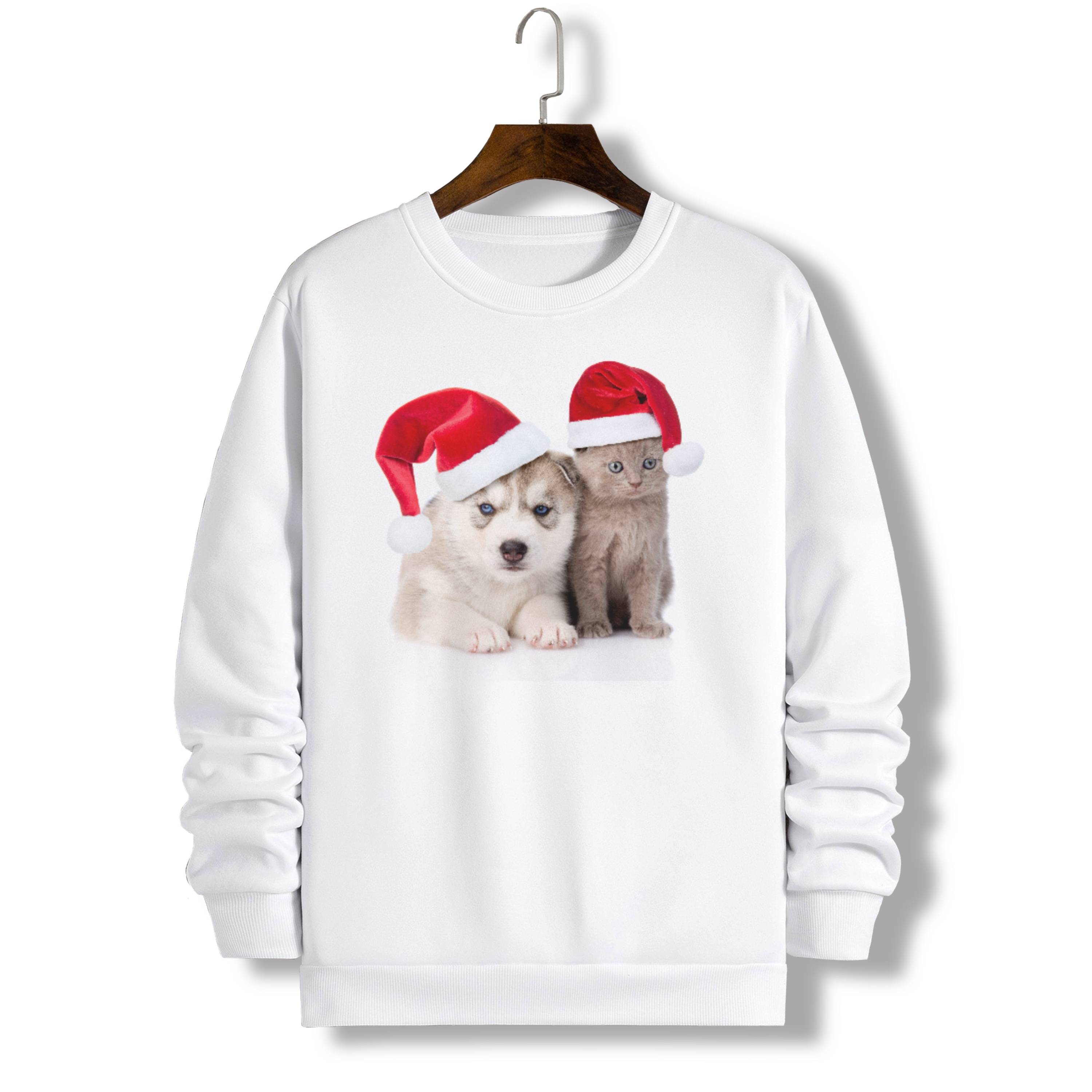 GRAPHIC PRINTED SWEATSHIRT WITH CHRISTMAS PRINT