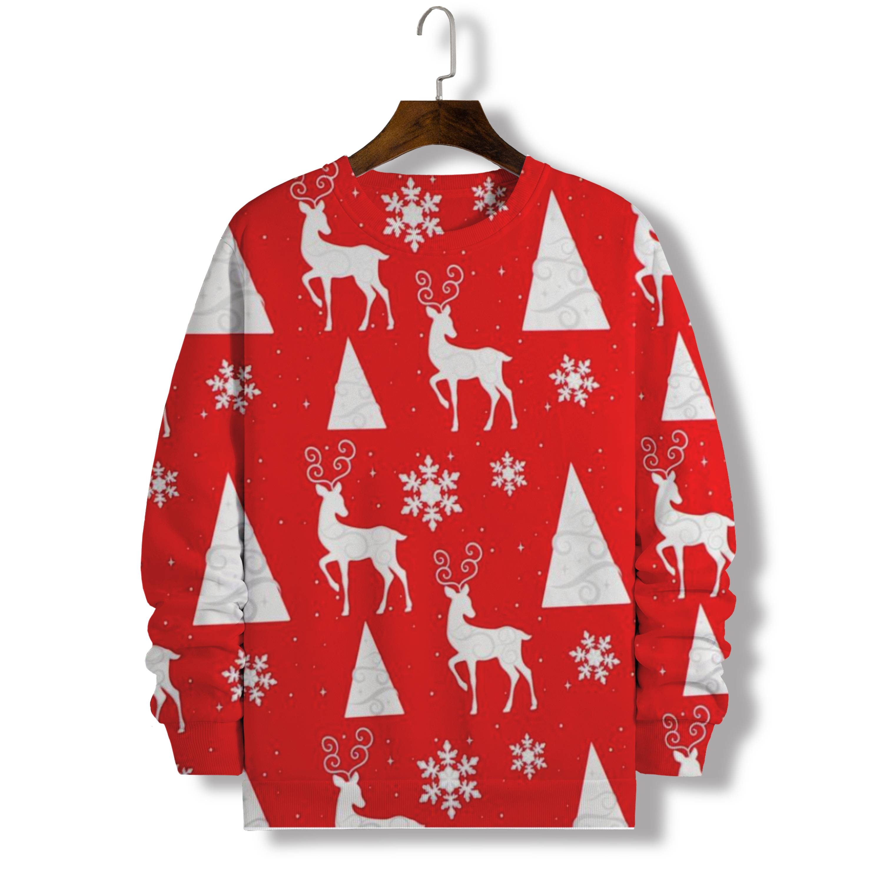 3D PRINTED SWEATSHIRT WITH CHRISTMAS PRINT