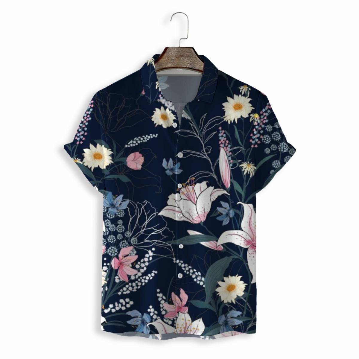 MEN SHIRTS CASUAL SHORT SLEEVE WITH PRINT