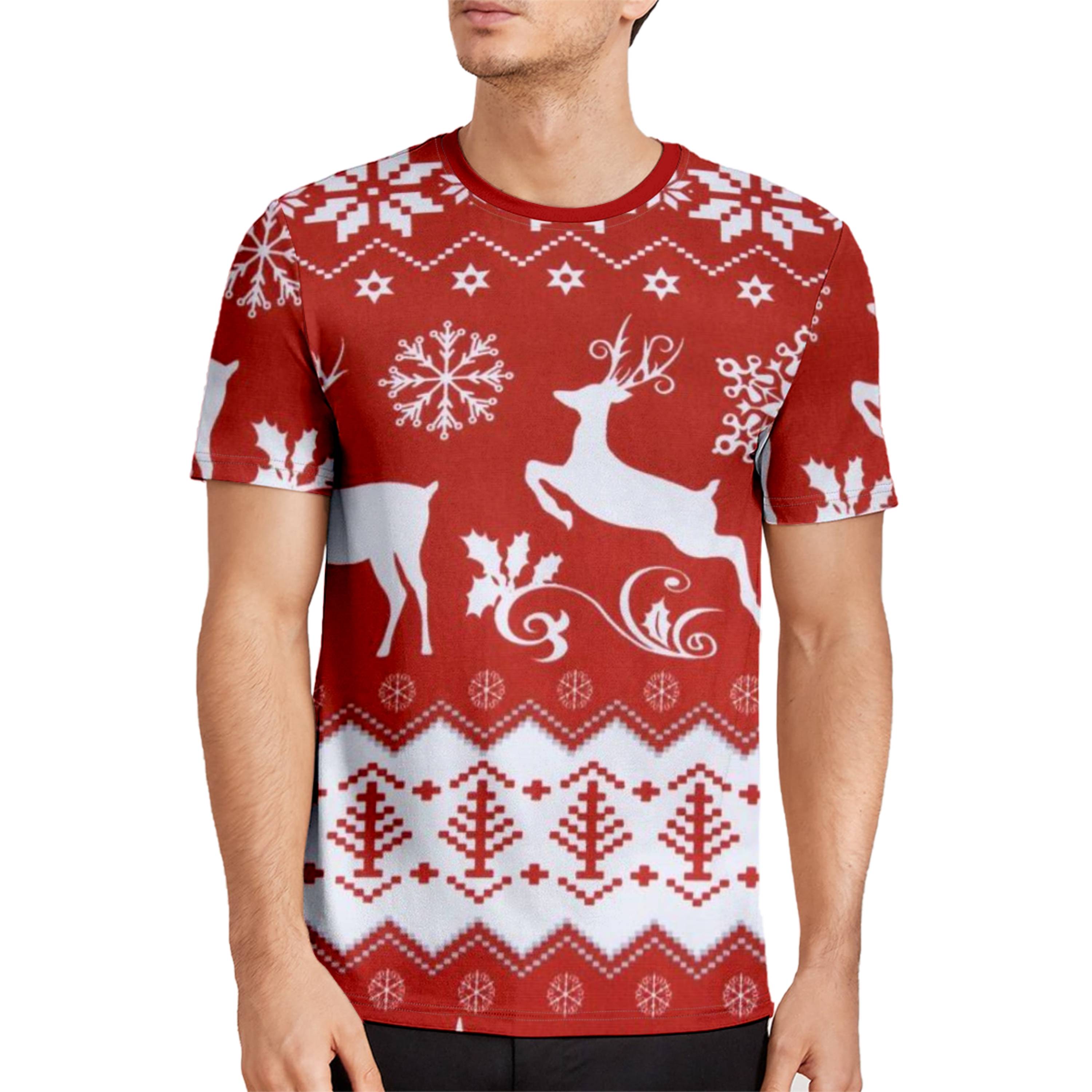 MEN'S TEE 3D CHRISTMAS PRINT GRAPHIC 3D TEE