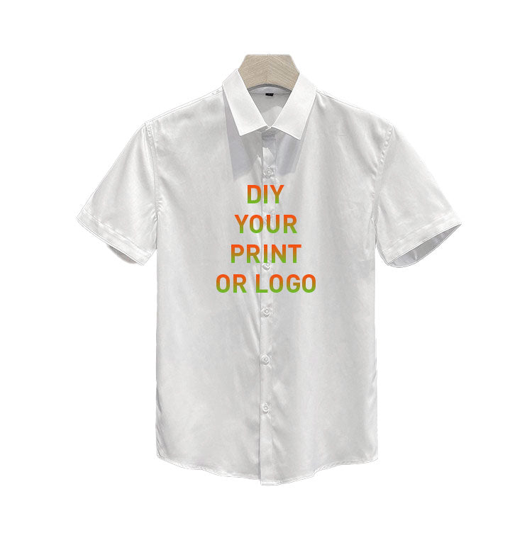 Men Shirts Casual Short Sleeve with Print