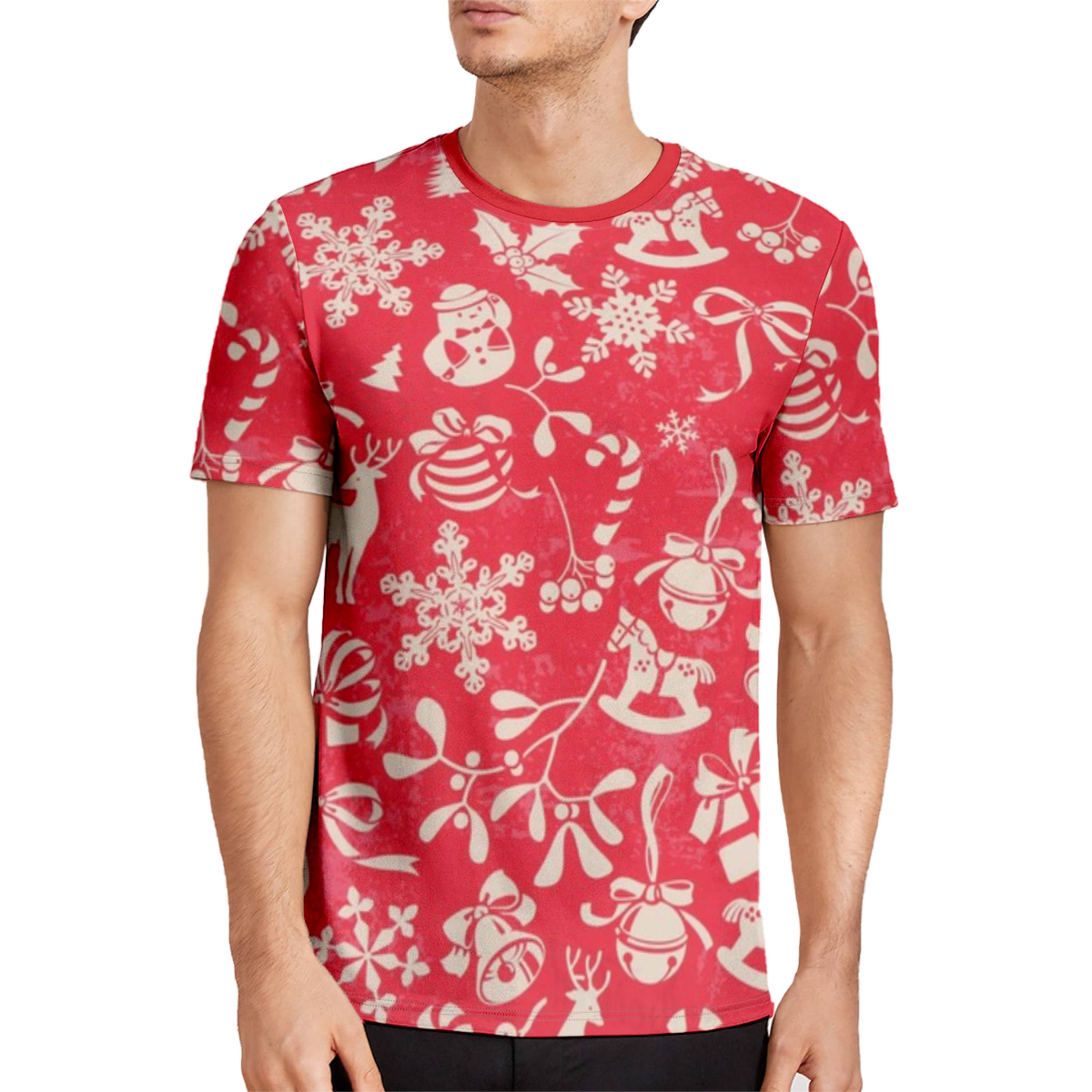 MEN'S TEE 3D CHRISTMAS PRINT GRAPHIC 3D TEE