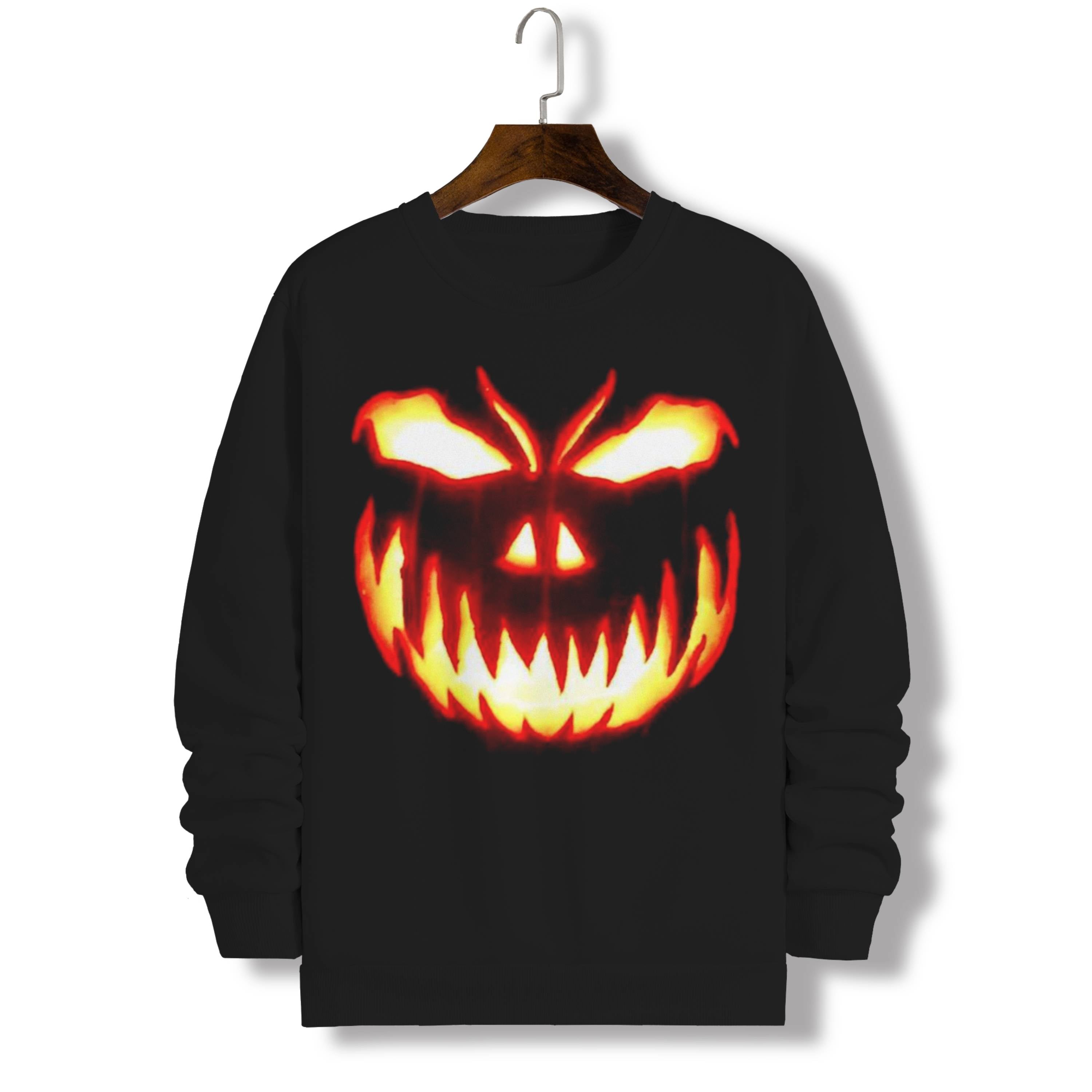 GRAPHIC PRINTED SWEATSHIRT WITH HALLOWEEN PRINT