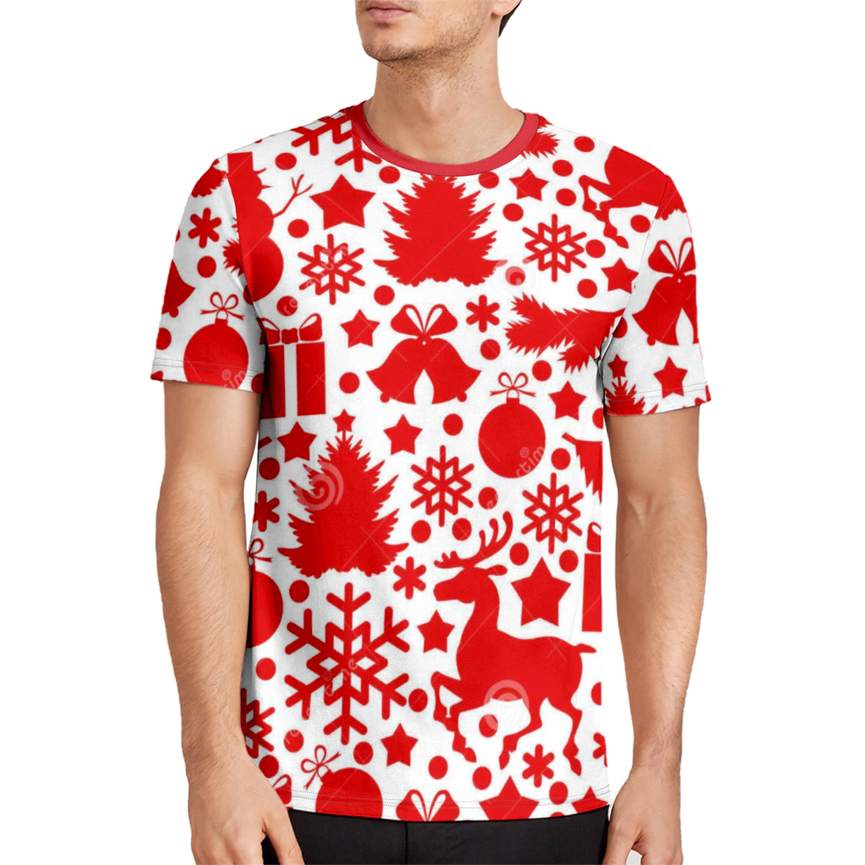 MEN'S TEE 3D CHRISTMAS PRINT GRAPHIC 3D TEE