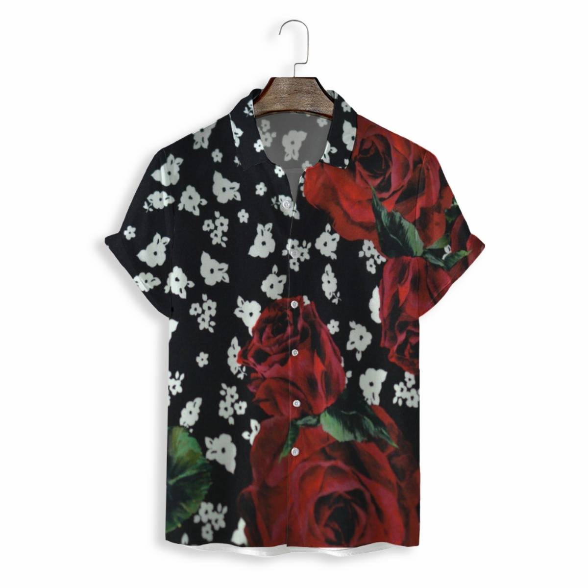 MEN SHIRTS CASUAL SHORT SLEEVE WITH PRINT