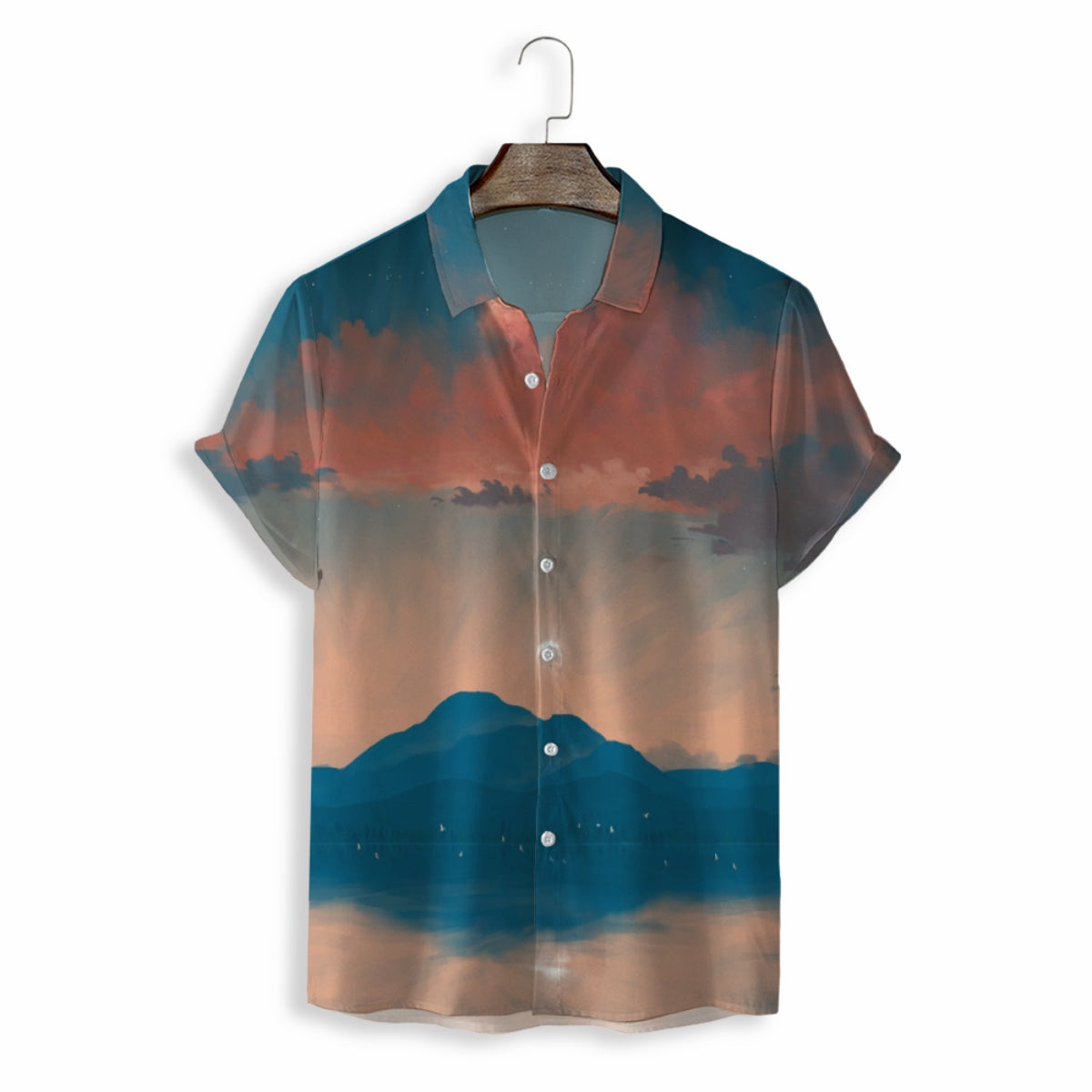 MEN SHIRTS CASUAL SHORT SLEEVE WITH PRINT