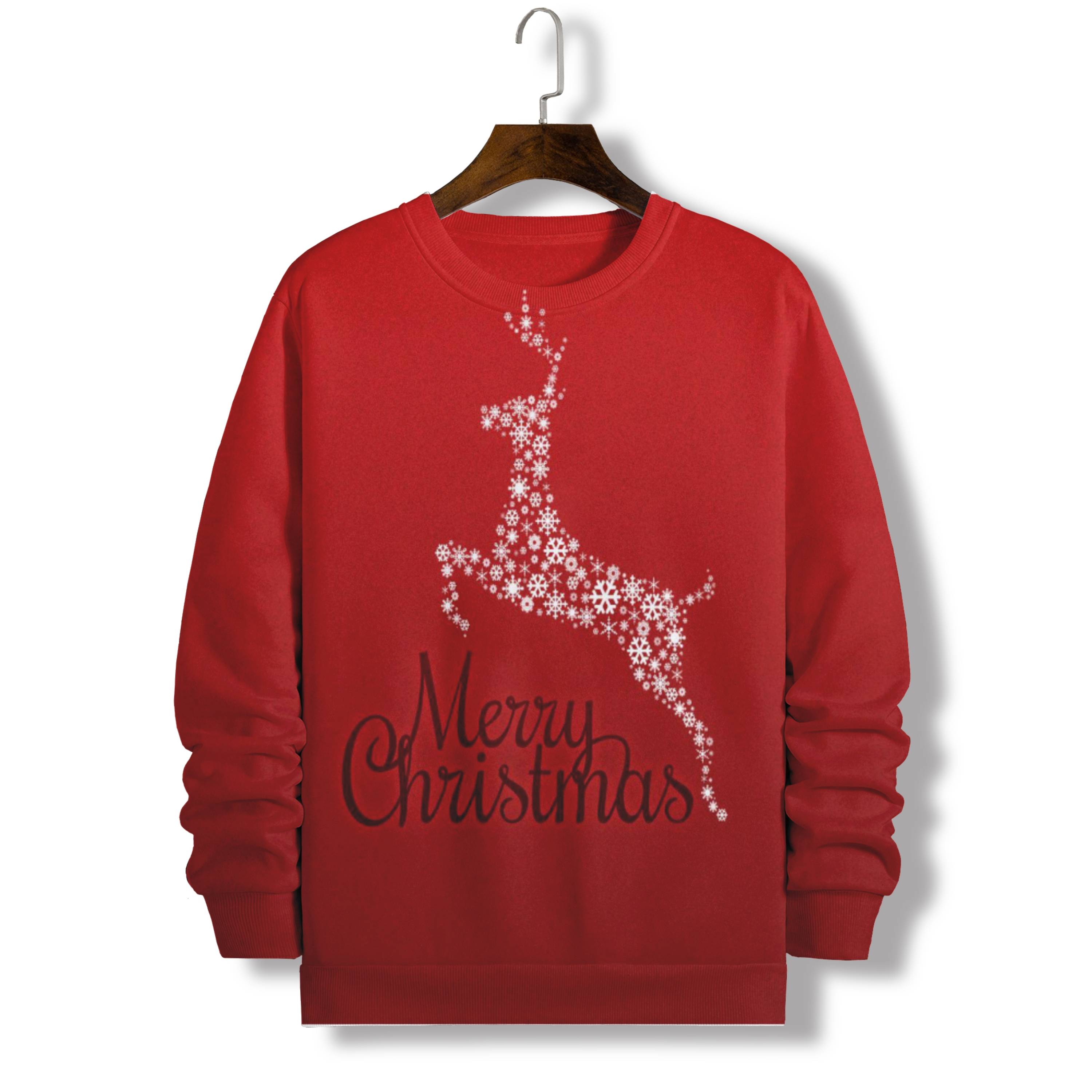 3D PRINTED SWEATSHIRT WITH CHRISTMAS PRINT