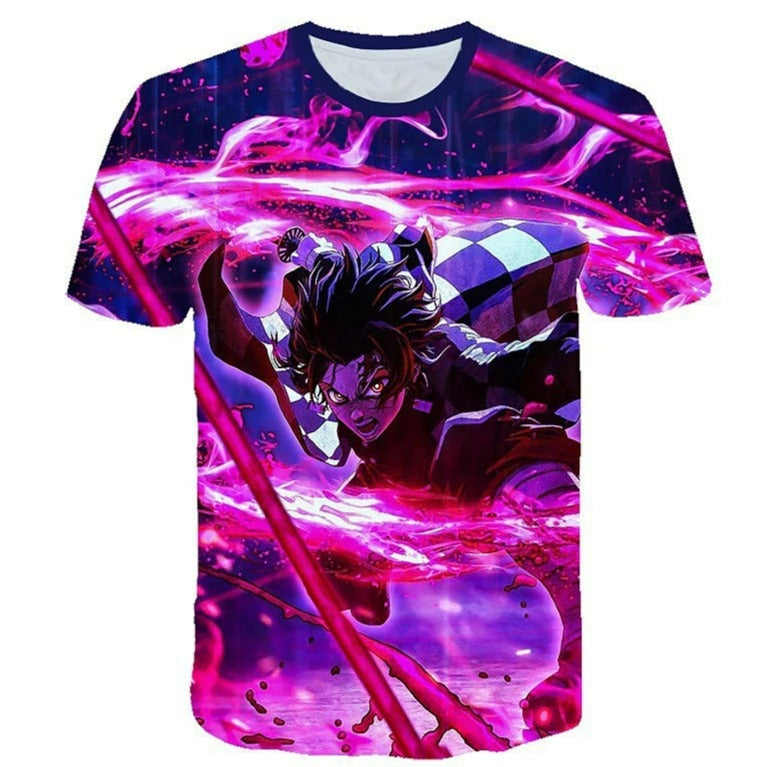 MEN'S TEE 3D ANIME PRINT GRAPHIC 3D TEE