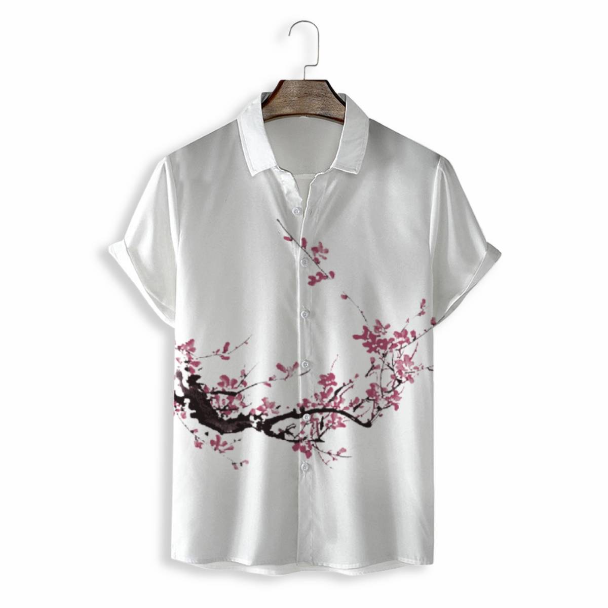 MEN SHIRTS CASUAL SHORT SLEEVE WITH PRINT