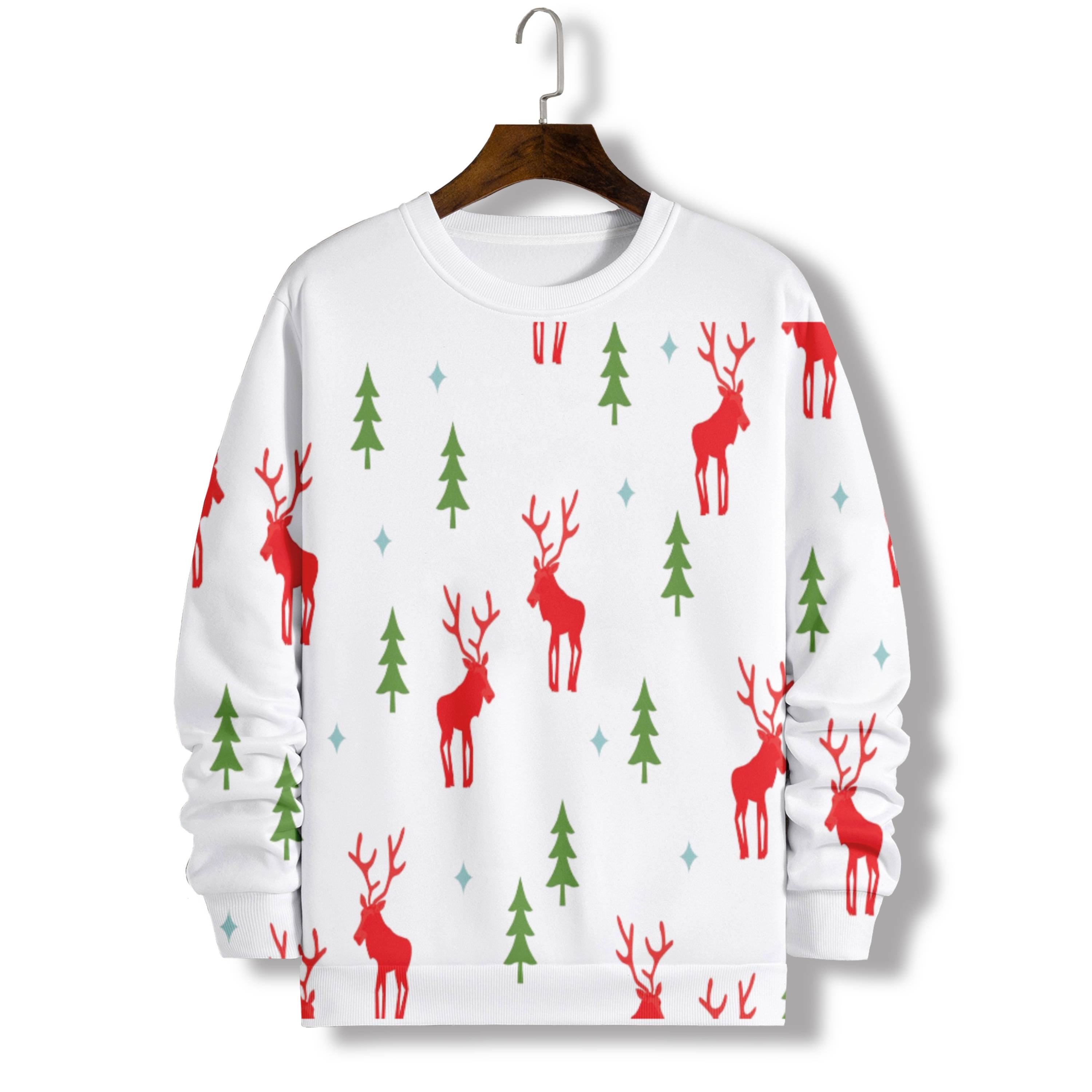 3D PRINTED SWEATSHIRT WITH CHRISTMAS PRINT