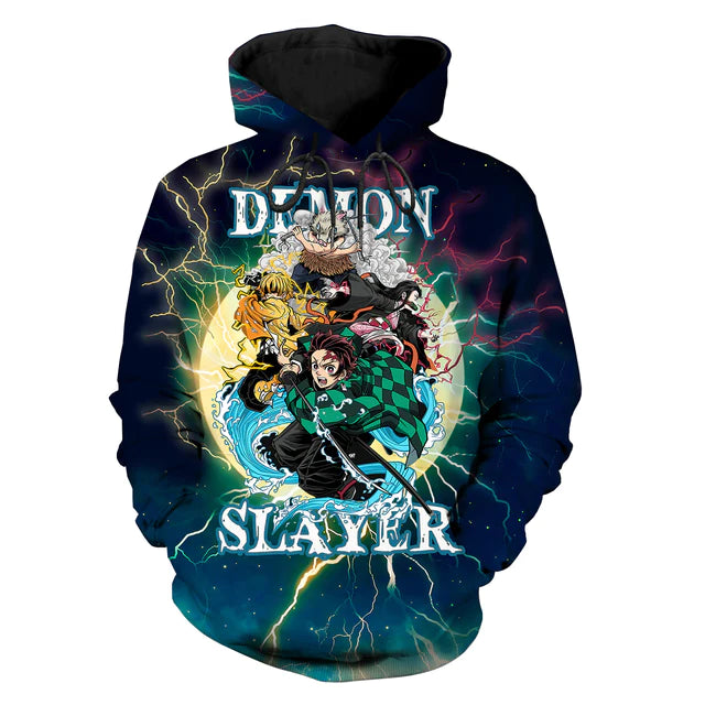 3D PRINT HOODIE WITH ANIME SERIES Print