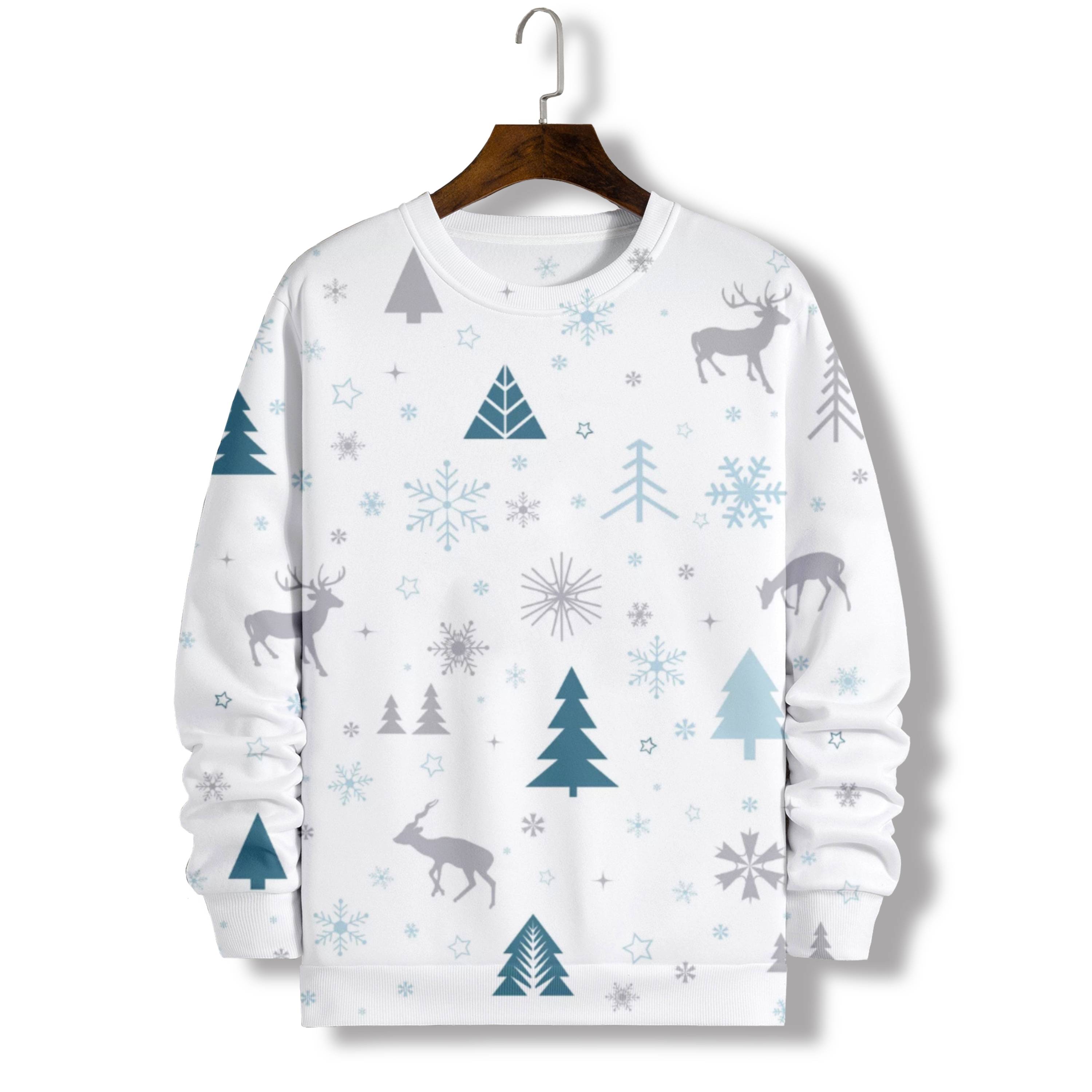 3D PRINTED SWEATSHIRT WITH CHRISTMAS PRINT