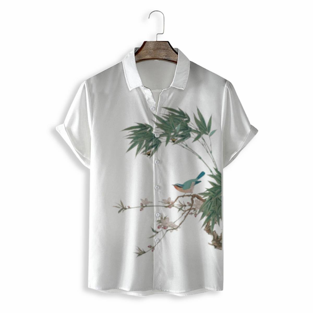 MEN SHIRTS CASUAL SHORT SLEEVE WITH PRINT