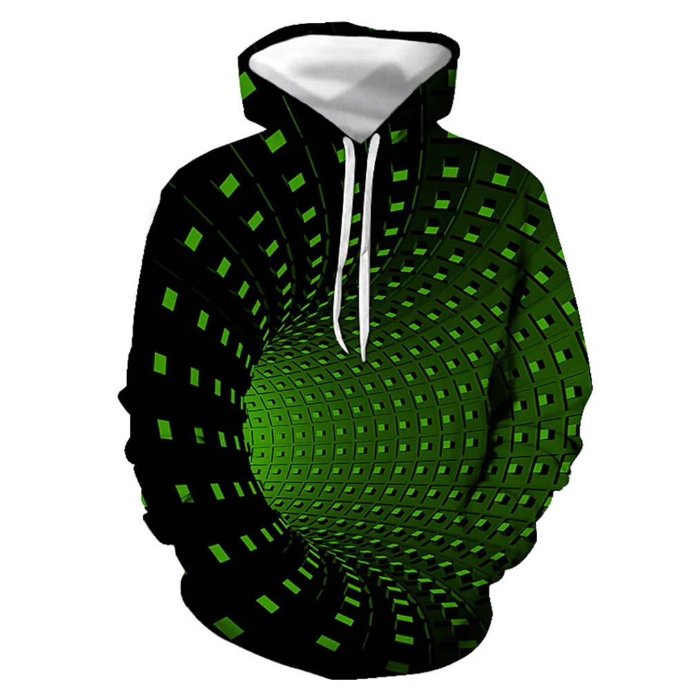 3D Print Hoodie with Color Block Geometric