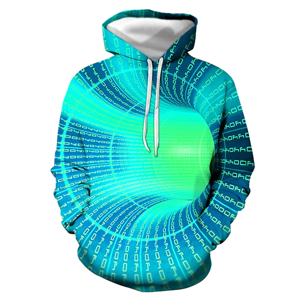 3D Print Hoodie with Graphic Optical Illusion