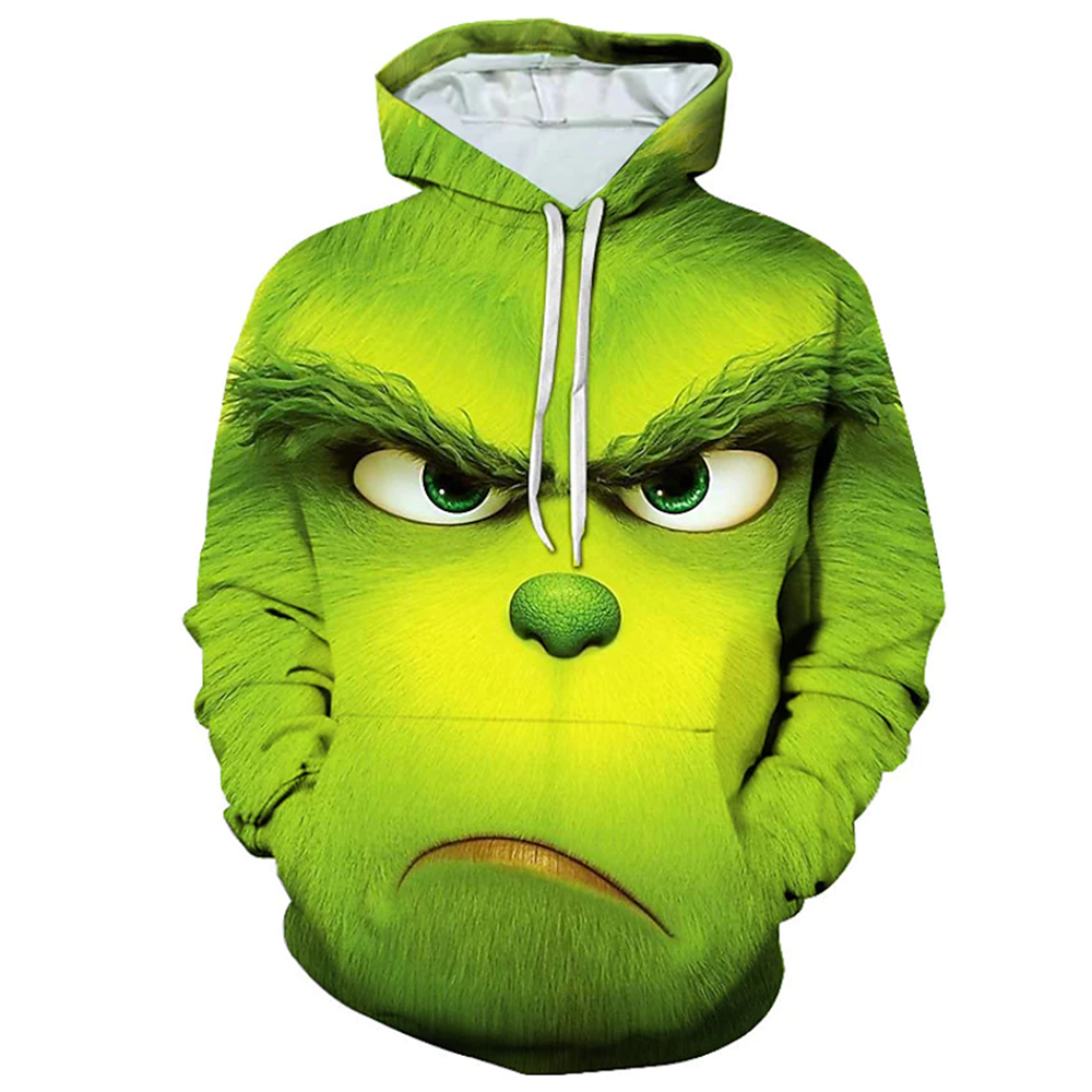 3D printed Hoodie with Green Wacky Christmas