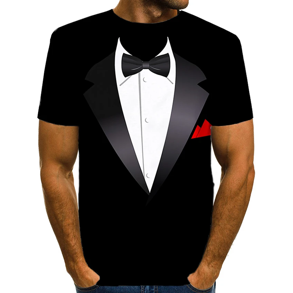 Men's Tee 3D Suit Print Graphic 3D TEE