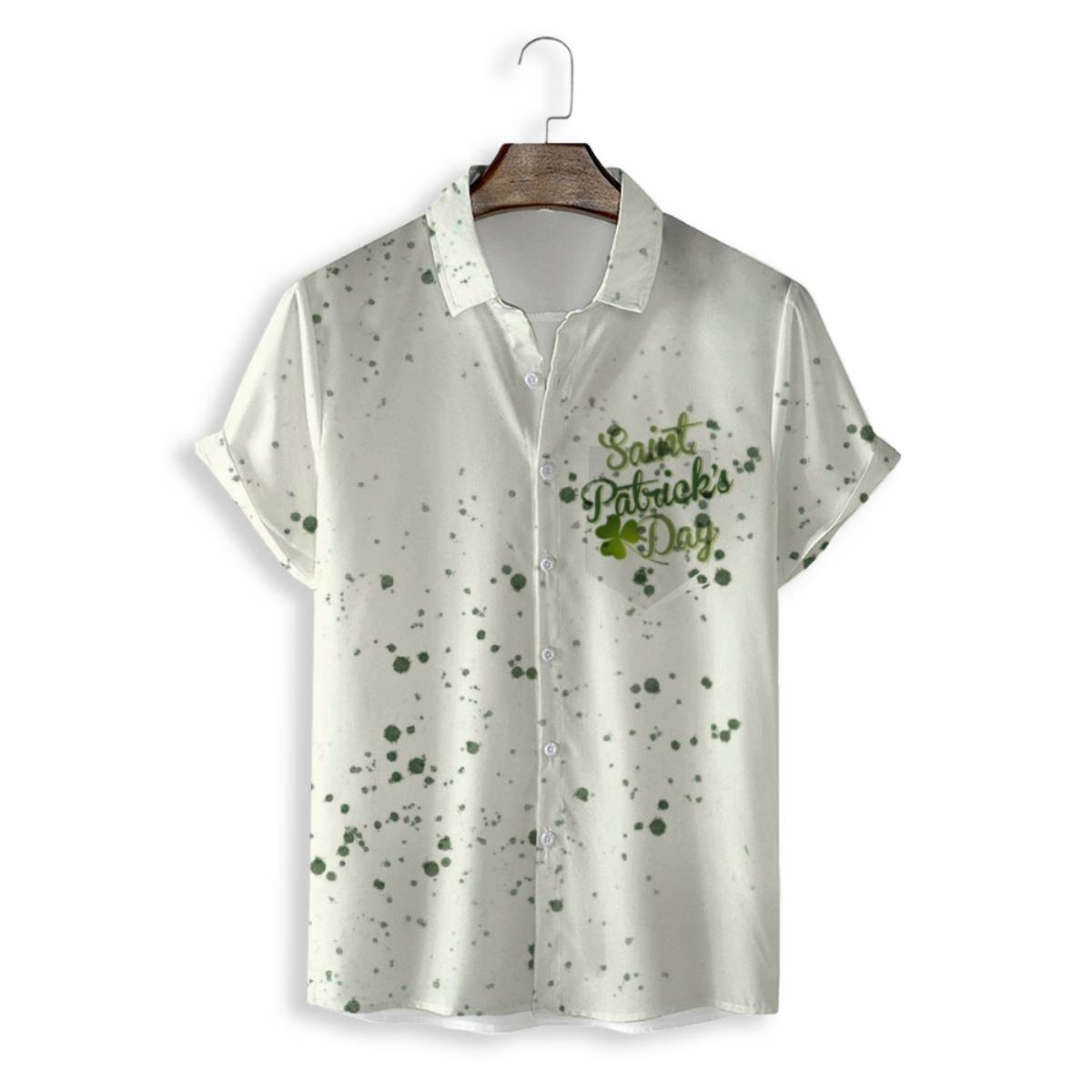 Men Shirts Casual Short Sleeve with Print