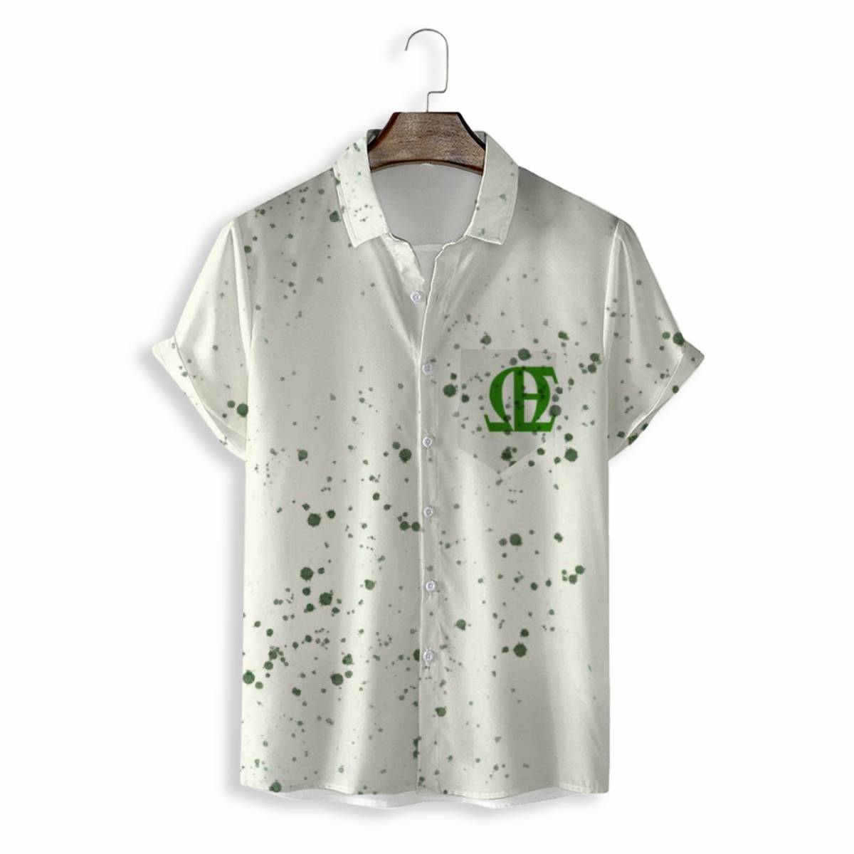 Men Shirts Casual Short Sleeve with Print