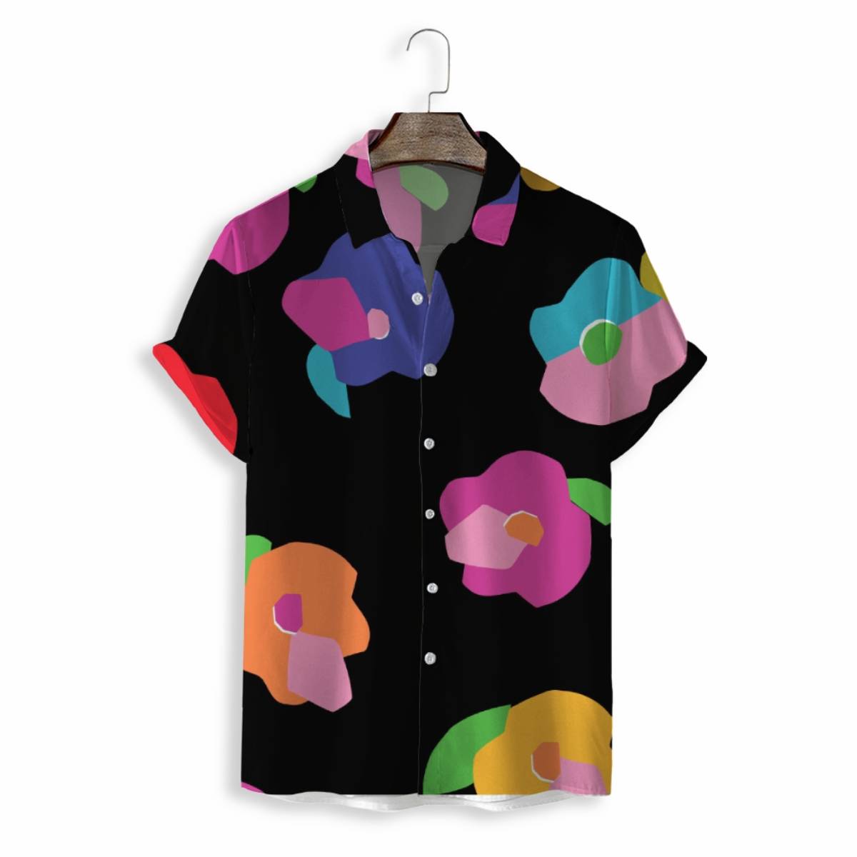 Men Shirts Casual Short Sleeve with Print