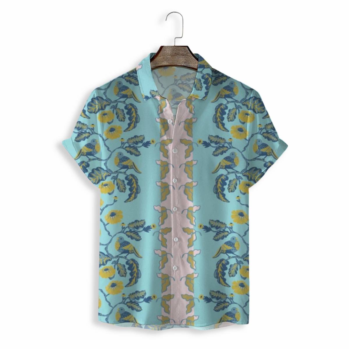 Men Shirts Casual Short Sleeve with Print