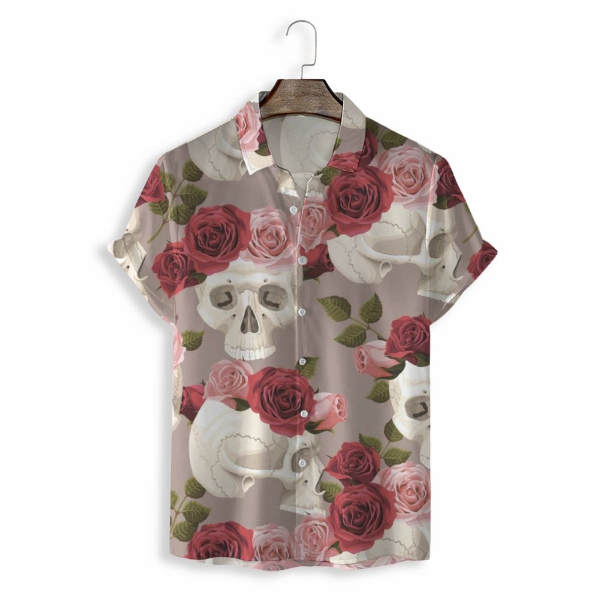 Men Shirts Casual Short Sleeve with Print