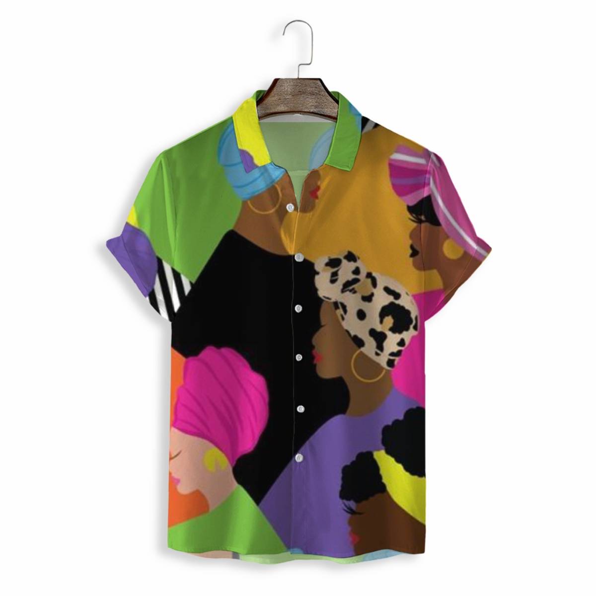 Men Shirts Casual Short Sleeve with Print