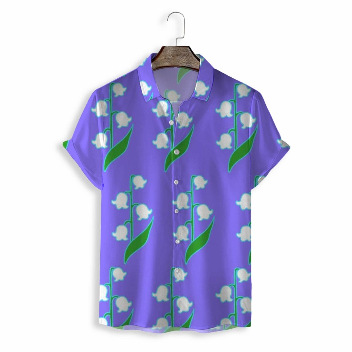 Men Shirts Casual Short Sleeve with Print