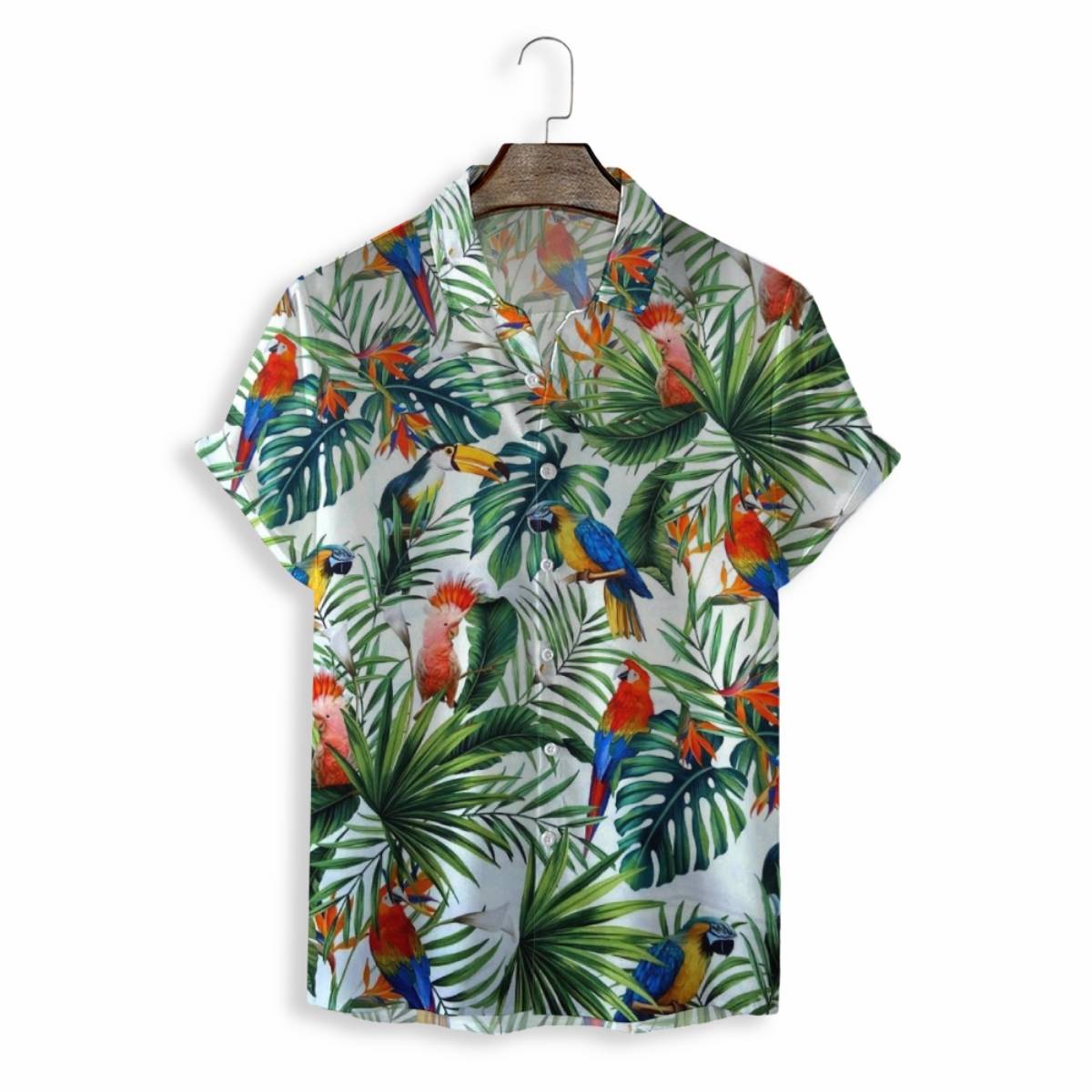 Men Shirts Casual Short Sleeve with Print