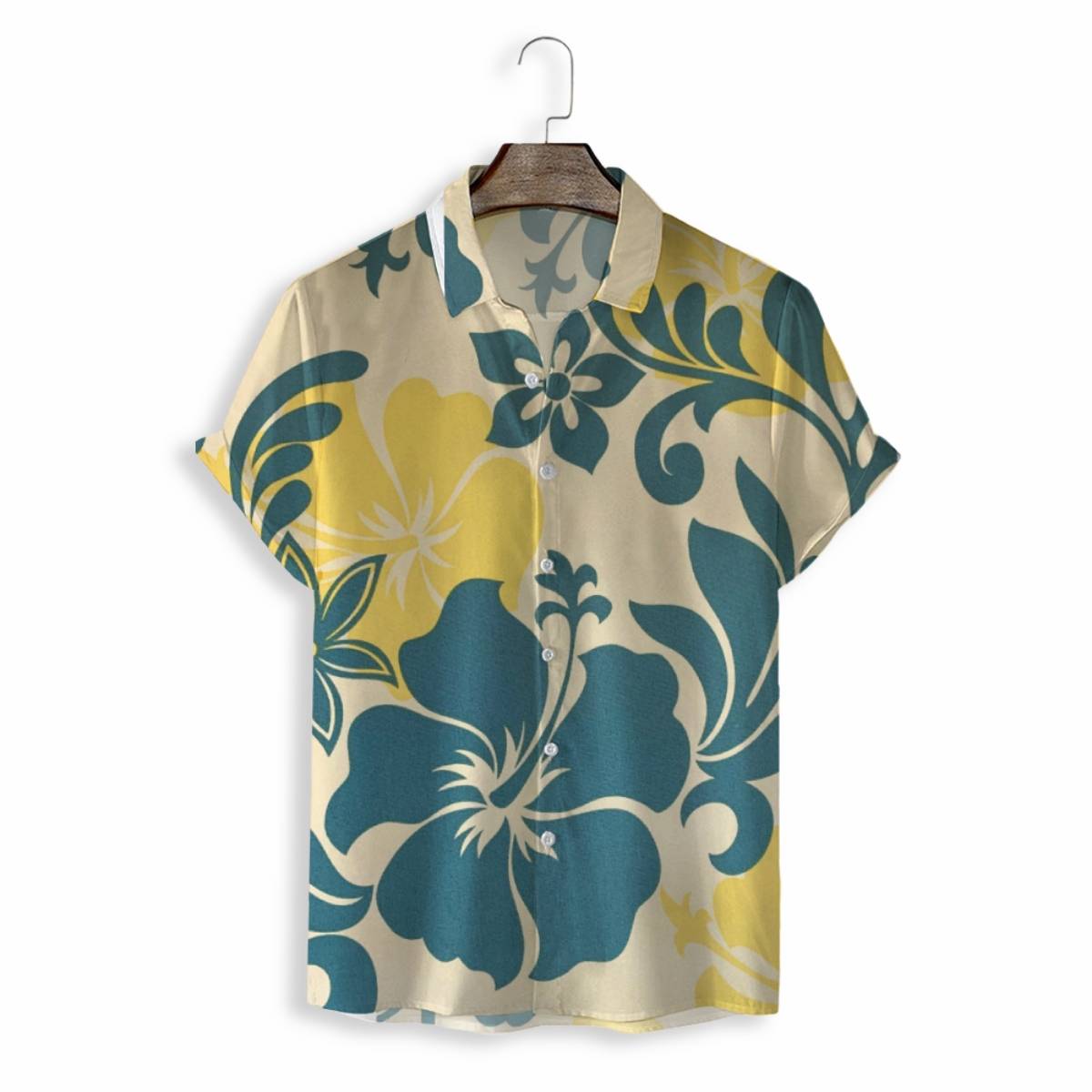 Men Shirts Casual Short Sleeve with Print