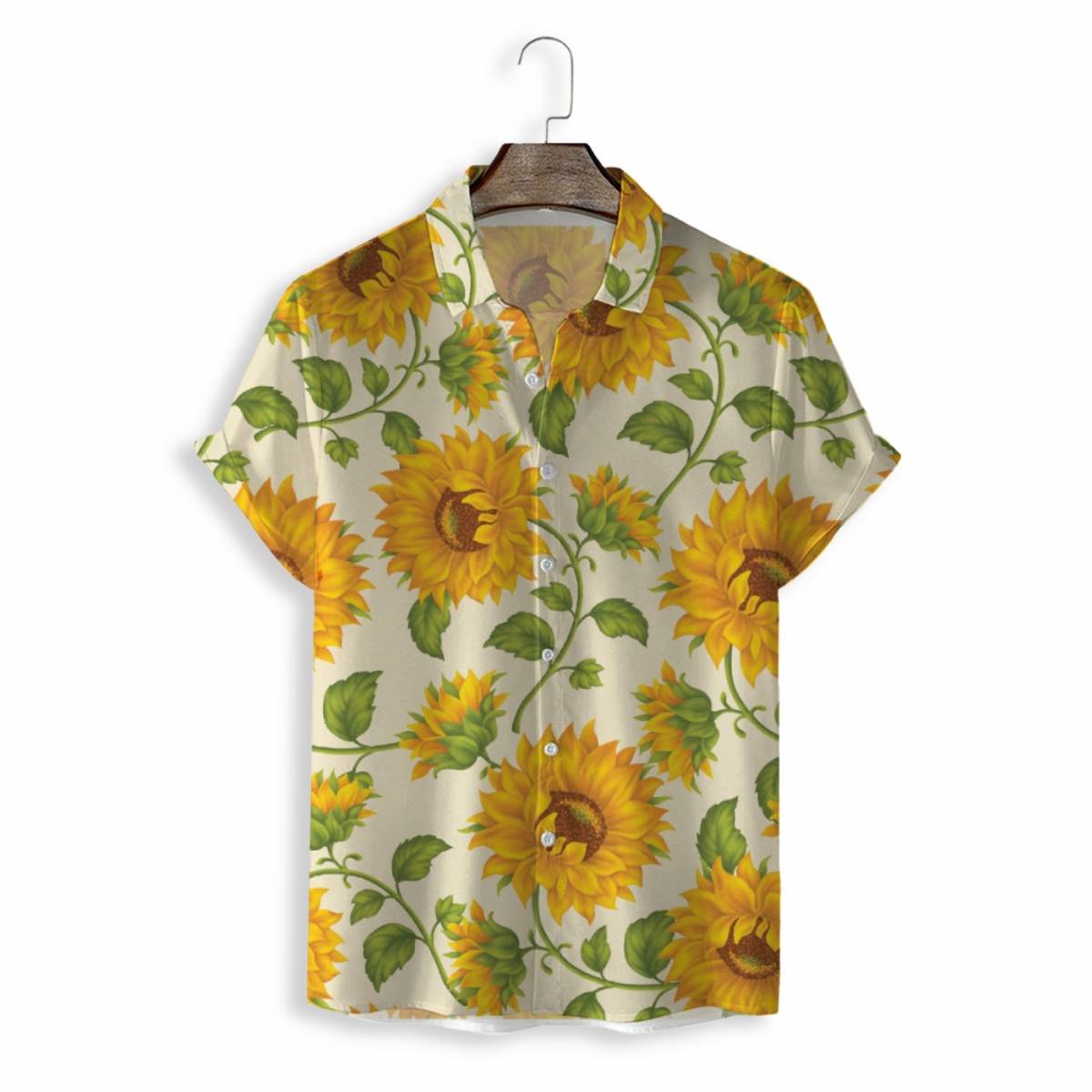 Men Shirts Casual Short Sleeve with Print