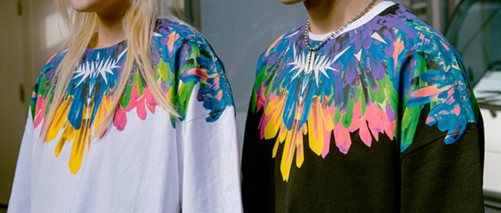 Colorful Ice Print Oversize Tee