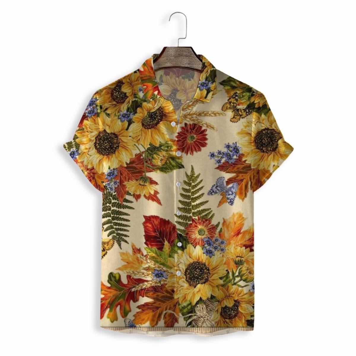 Men Shirts Casual Short Sleeve with Print