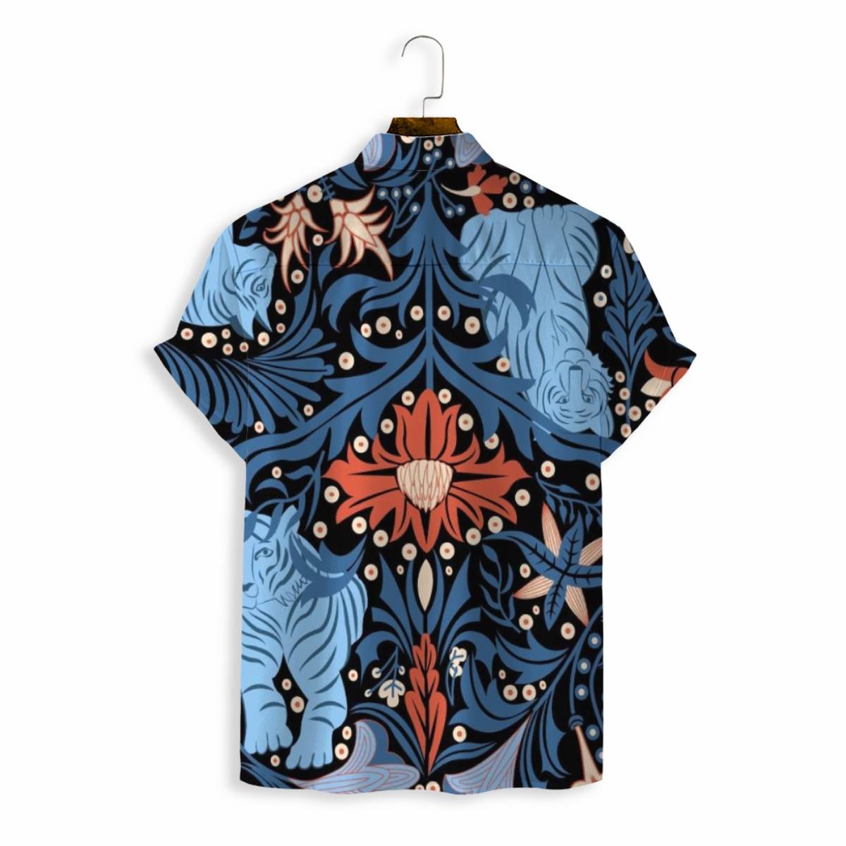 Men Shirts Casual Short Sleeve with Print