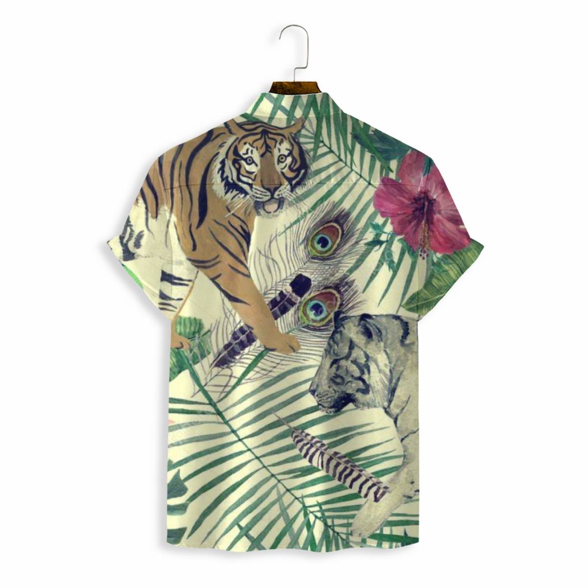 Men Shirts Casual Short Sleeve with Print