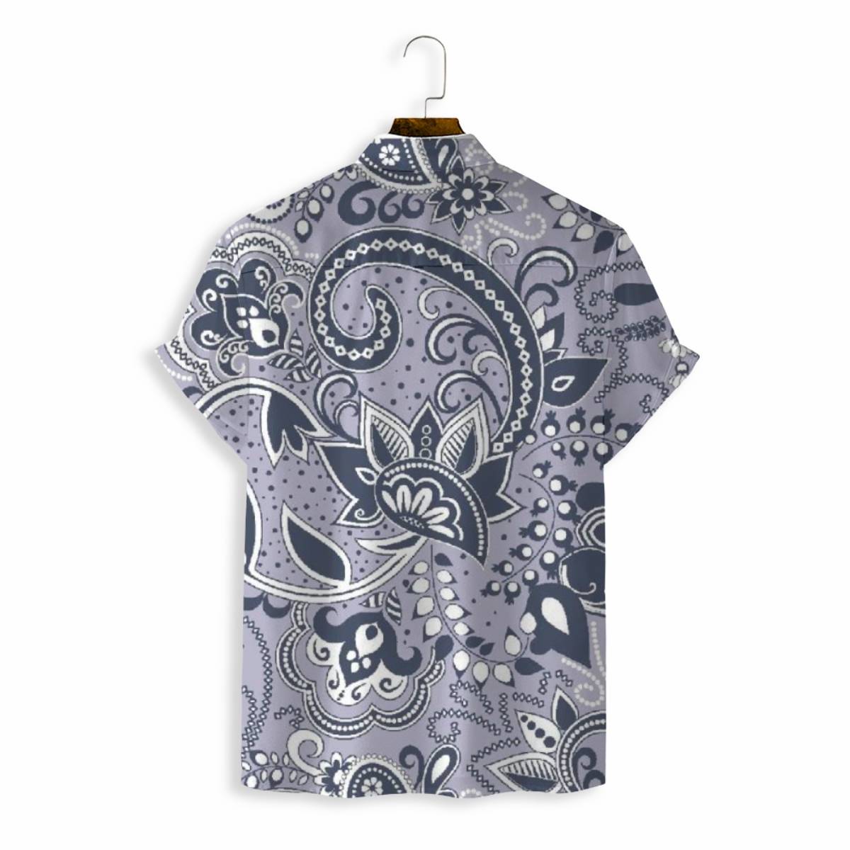 Men Shirts Casual Short Sleeve with Print