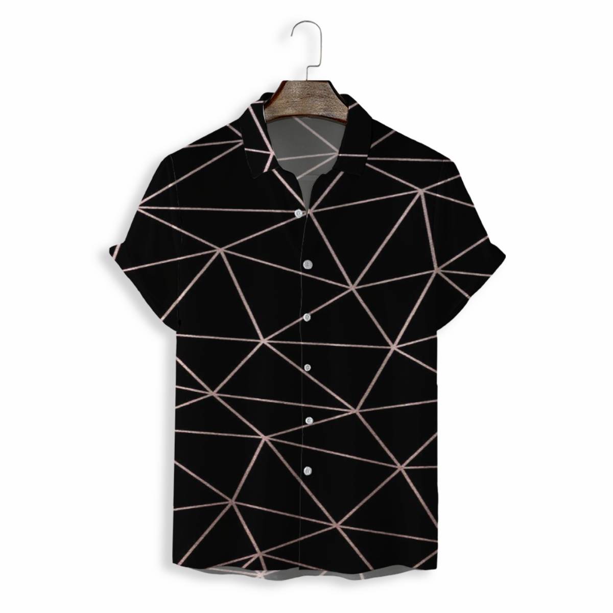 Men Shirts Casual Short Sleeve with Print