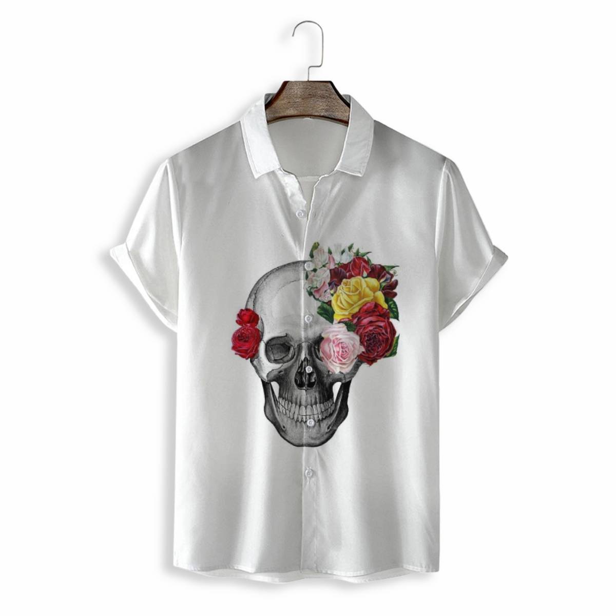 Men Shirts Casual Short Sleeve with Print