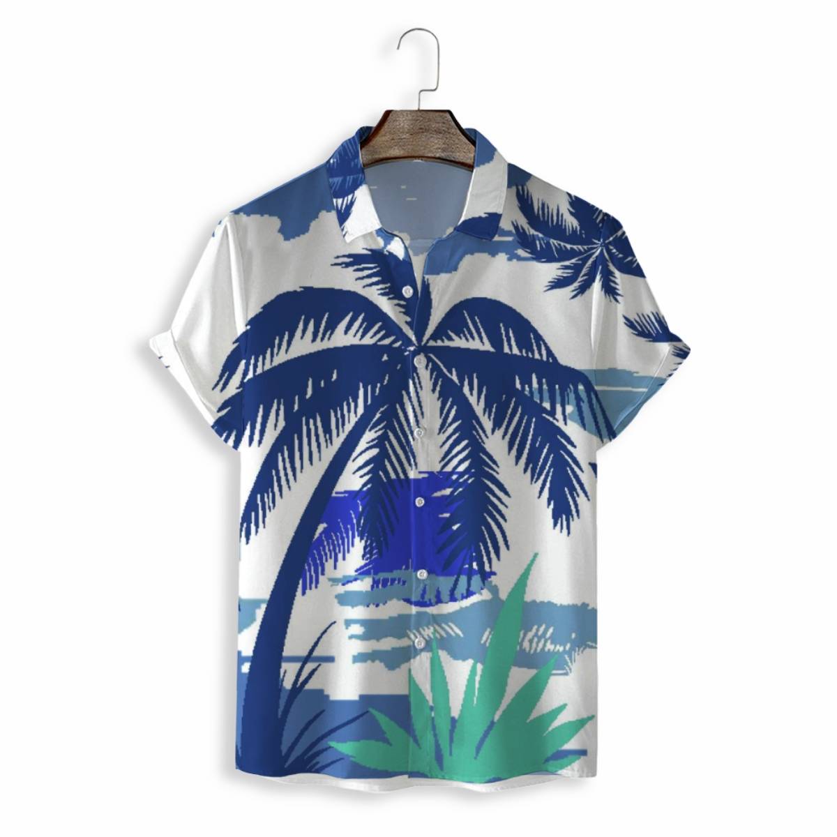 Men Shirts Casual Short Sleeve with Print