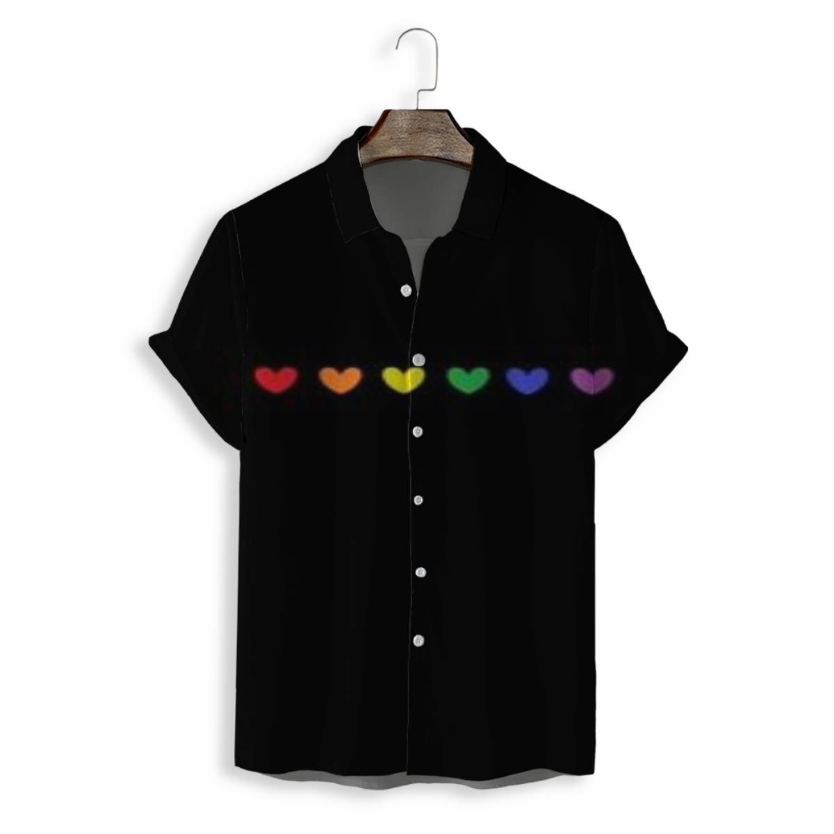 Men Shirts Casual Short Sleeve with Print